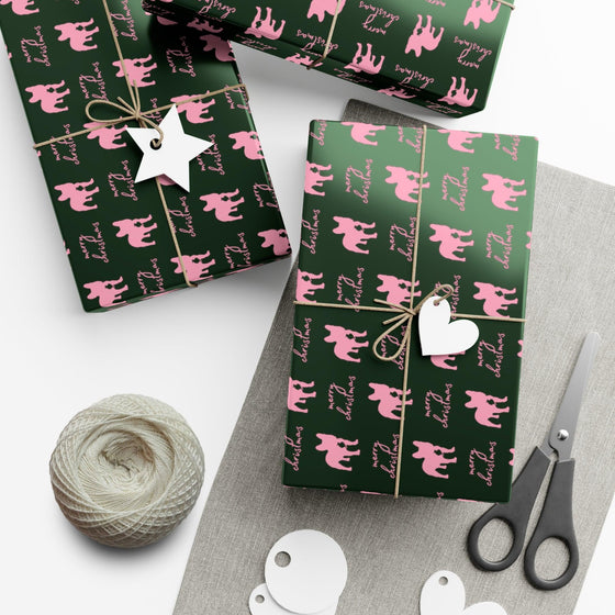 Green + Pink Gift Wrap Papers