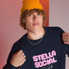 "Stella Social Club" Bubble Crewneck (dark)
