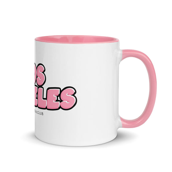 Los Angeles Pink Text Colored Mug